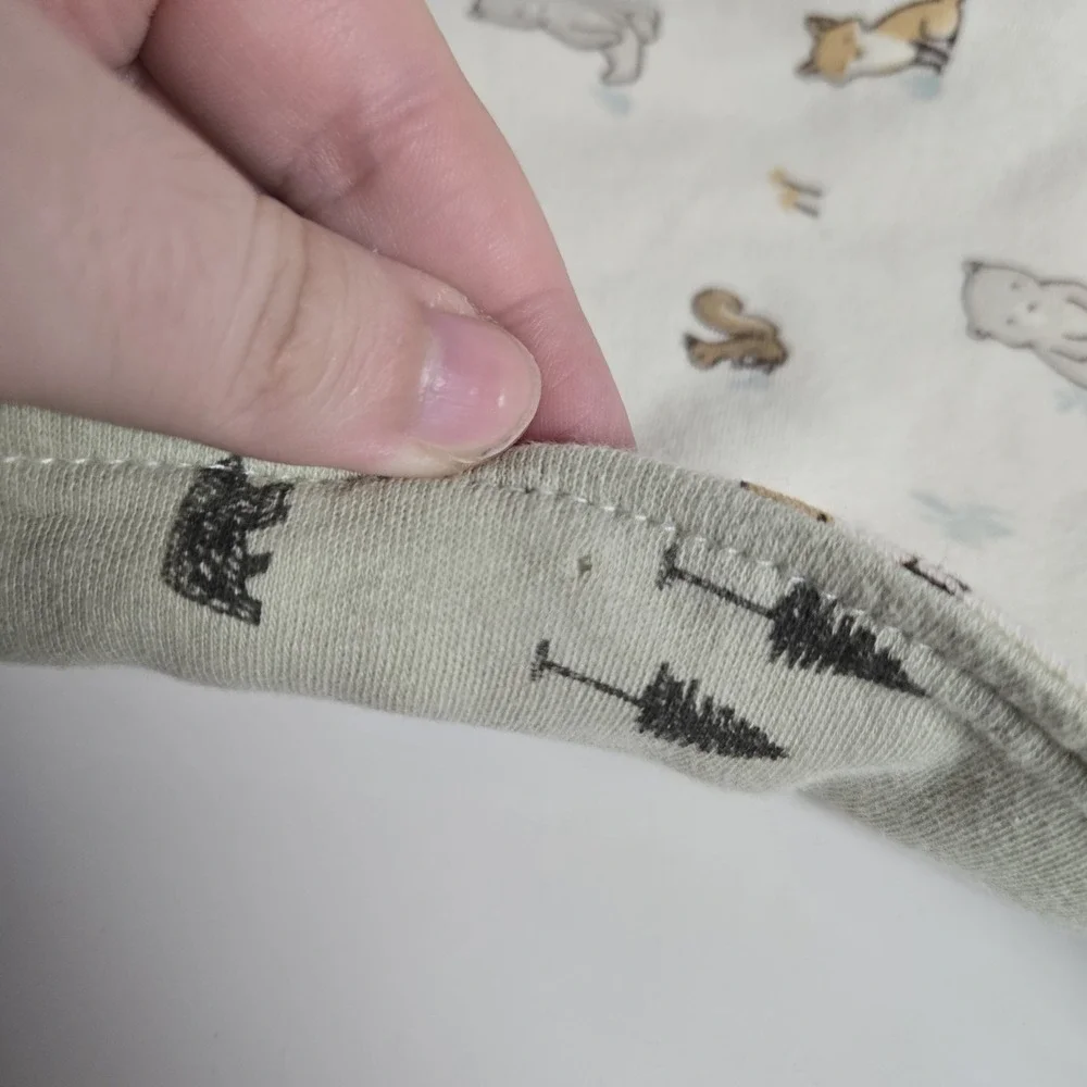 Rabbit + Bear By Emily And Oliver Organic Lovey Security Blanket Woodland Animal